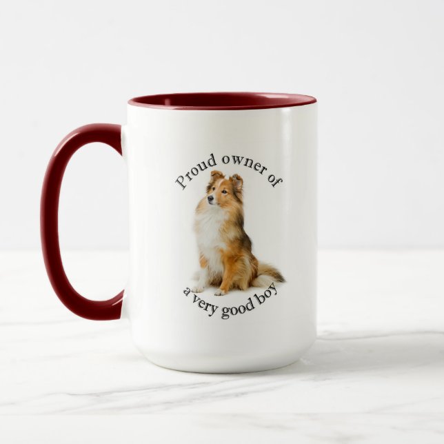 Taza Buen chico Sheltie (Izquierda)