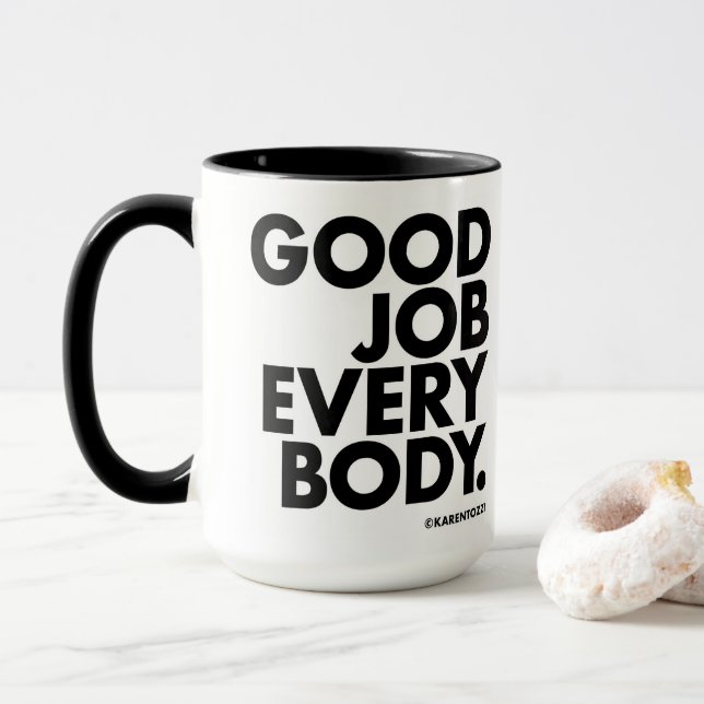 Taza Buen Trabajo Todos. (Con donut)