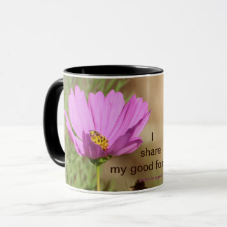 Taza Buena fortuna mantra cosmos flor Mug