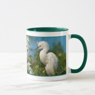 Taza Buena mañana del Egret nevado