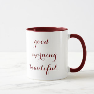 Taza buena mañana hermosa