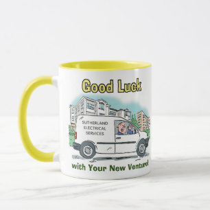 Taza Buena Suerte con tu Nuevo Negocio Colorido