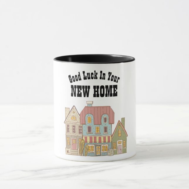 Taza Buena Suerte En Tu Nuevo Hogar - Regalo De Persona (Centro)