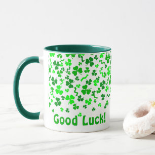 Taza Buena Suerte Trébol de Cuatro Hojas Tréboles Perso