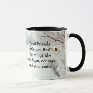 Taza Buenos amigos Amistad Cita Arte De Ave Cuto