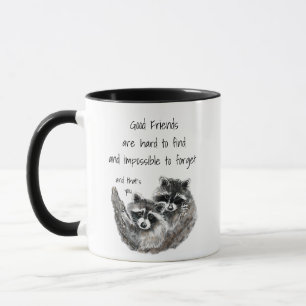 Taza Buenos amigos difíciles de encontrar la cita del o