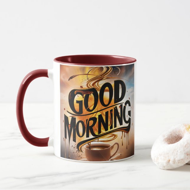 Taza Buenos días Café Art #3 (Con donut)