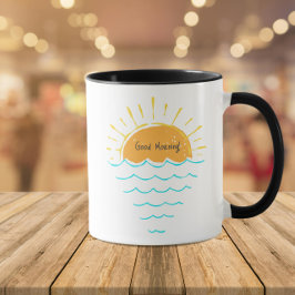 Taza Buenos días café Ocean Sunrise