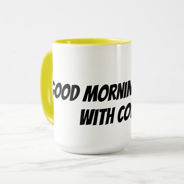Taza buenos días comienzan con café (Anverso izquierdo)