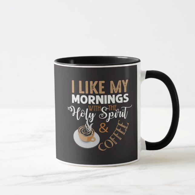 Taza Buenos Días Con El Espíritu Santo Y La Fe Del Café (Derecha)