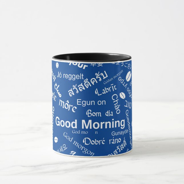 Taza Buenos días en todos los idiomas del mundo (Centro)