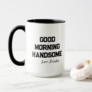 Taza 'Buenos Días Guapo' Encantante Personalizable