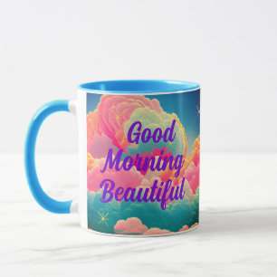 Taza Buenos Días Hermosas Nubes Pastel