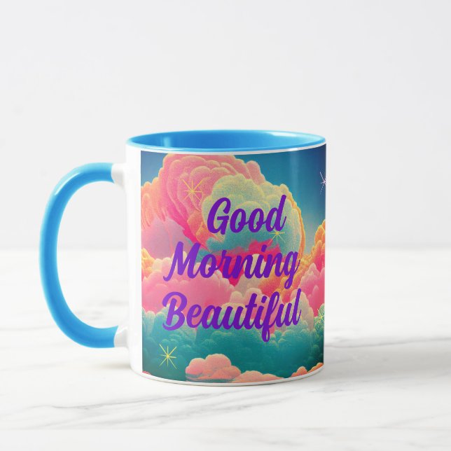 Taza Buenos Días Hermosas Nubes Pastel (Izquierda)