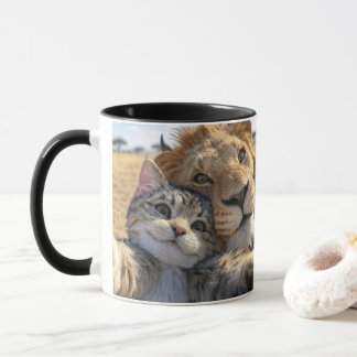 Taza Buenos días león