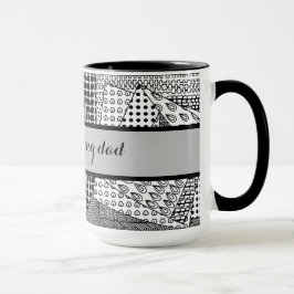 Taza Buenos días papá Black Gray Ringer 15oz