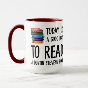 Taza Buenos días para leer un libro de Dustin Stevens