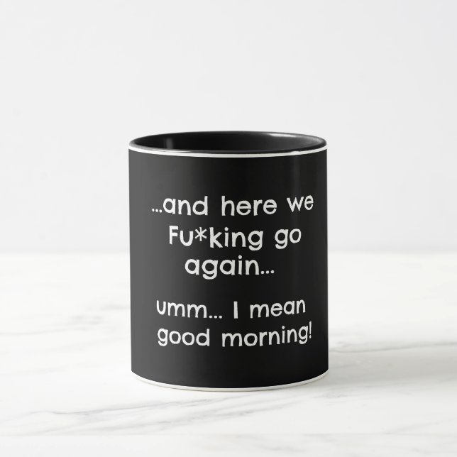 Taza Buenos días, sarcasmo, Citas de café, dichos (Centro)