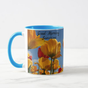 Taza Buenos días Sunshine Tulips Blue Sky Coffee Gift