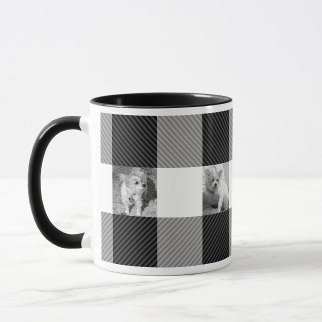 Taza Búfalo Checks Personalizado Photo Mug (Izquierda)