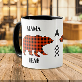Taza Buffalo Plaid Mama Bear