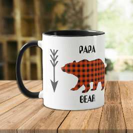 Taza Buffalo Plaid Papa Bear