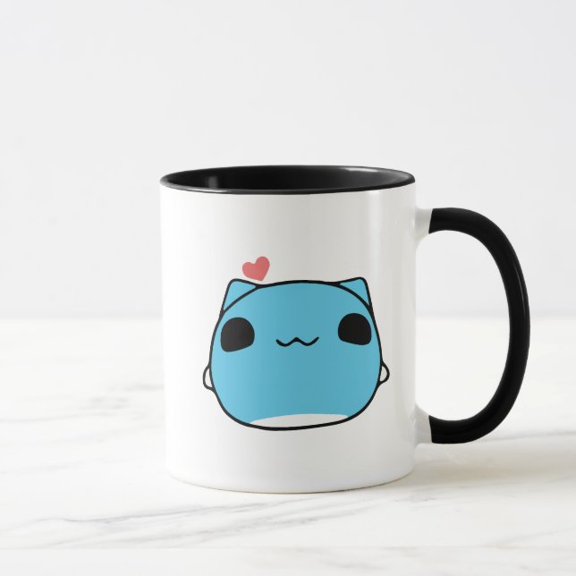 Taza BugCat Capoo cat, Kawaii Comic Cat love (Derecha)