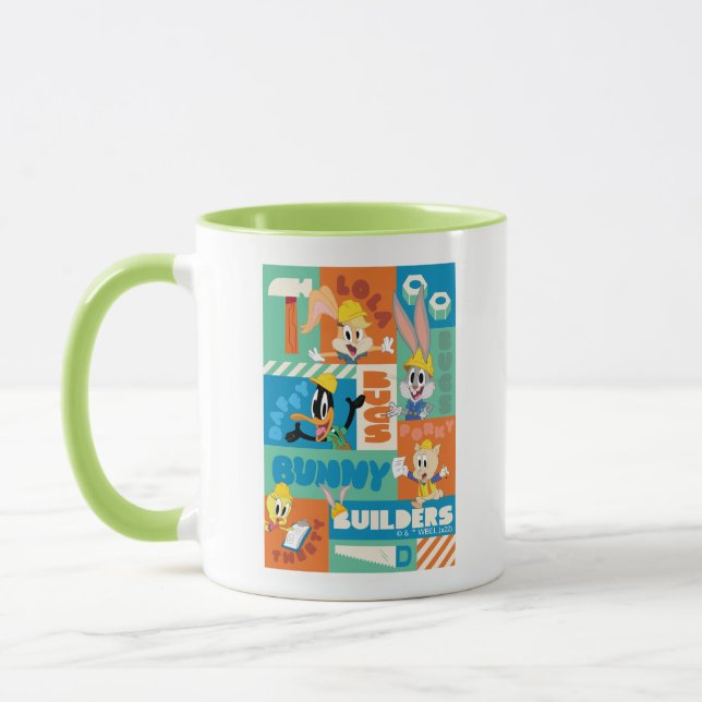 Taza BUGS BUNNY BUILDERS™| Patrón de cuadrícula de cara (Izquierda)