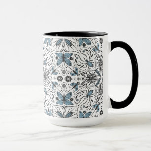 Taza Bugs, negro y azul