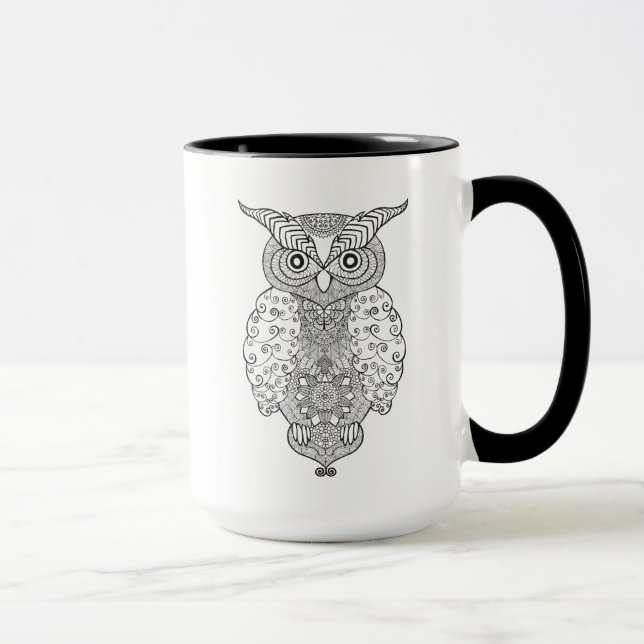 Taza Búho del Doodle (Derecha)