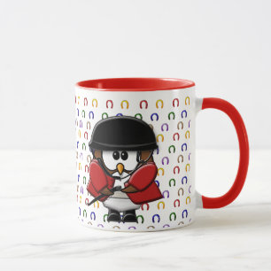 Taza búho del jinete del caballo