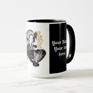 Taza Búho gótico nocturno y mujer