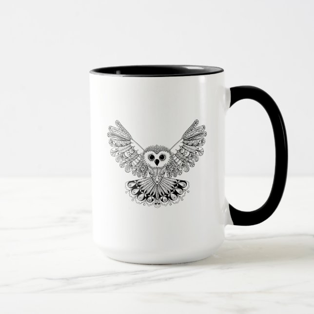 Taza Búho negro del estilo (Derecha)