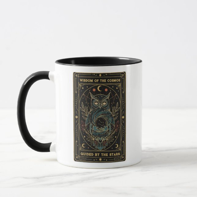 Taza Búho Oráculo Cósmico • Celestial Místico  (Izquierda)