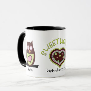 Taza Búho Pareja Aniversario Mug