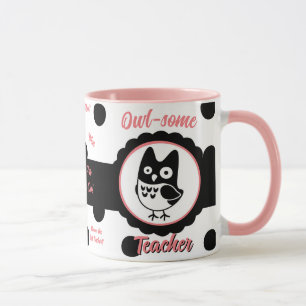 Taza Búho personalizado-algún profesor Mug