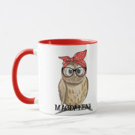 Taza Búho rocodrilo de Guay en gafas y andana roja