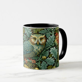 Taza Búho Sabio & Hiedra Pintura al Estilo de William M