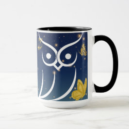 Taza Búho y mariposas