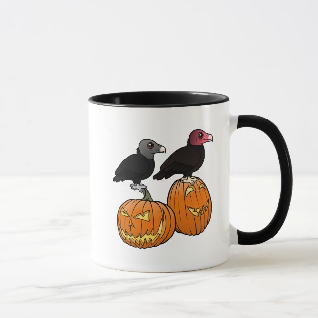 Taza ¡Buitres celebran Halloween! (Derecha)