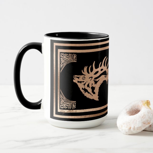 Taza Bull Elk (Con donut)