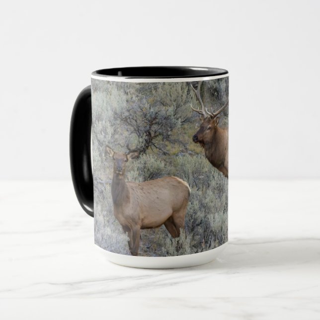 Taza Bull Elk | Parque nacional Yellowstone, Wyoming (Anverso izquierdo)