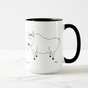 Taza Bull Folk Art Mug