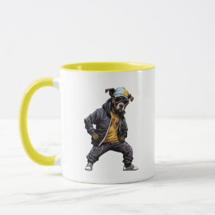 Taza Bulldog americano de hip hop