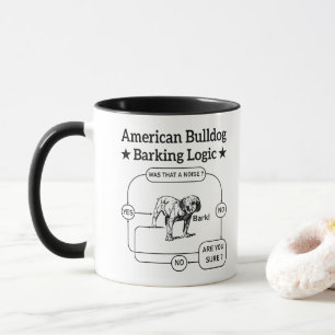 Taza Bulldog Americano Lógica Ladridos Amantes de los P