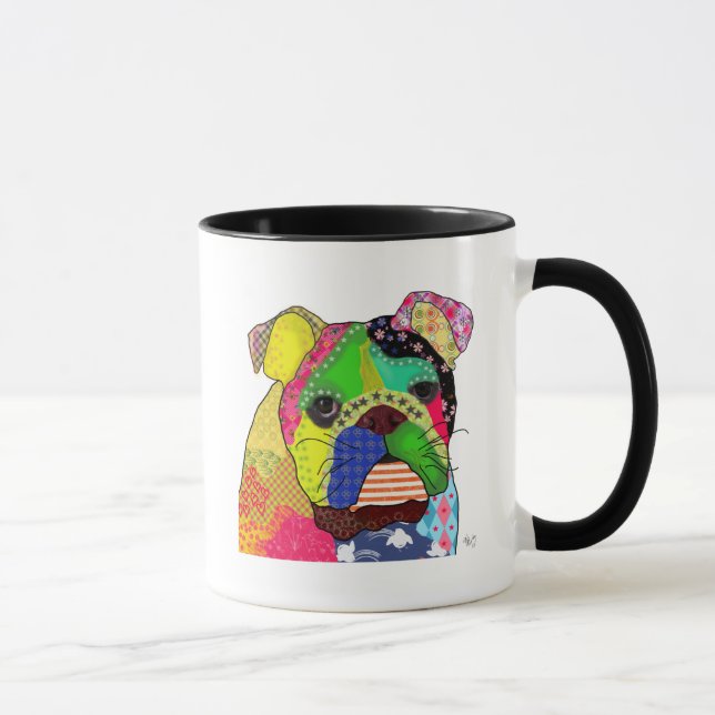 Taza Bulldog de trabajo en mosaico (Derecha)