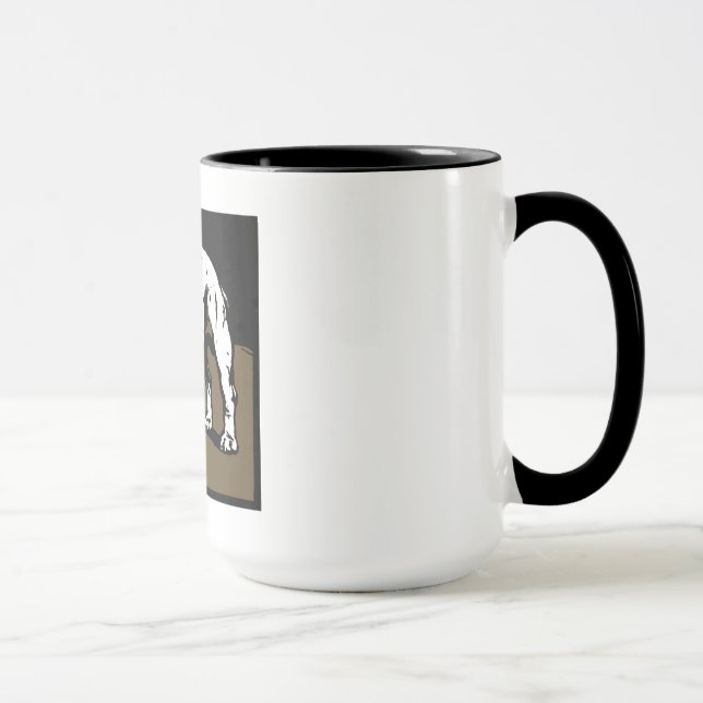 Taza Bulldog De Woodcut Victoriano En Mug (Derecha)