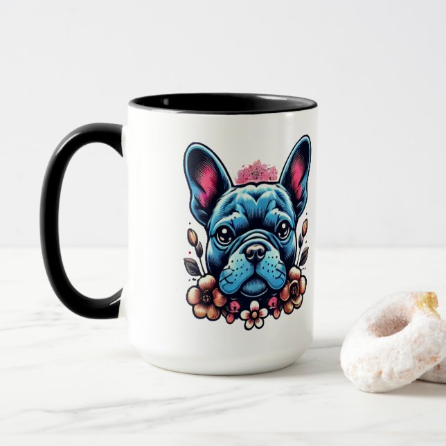 Taza Bulldog francés Brie Guay Cita (Con donut)