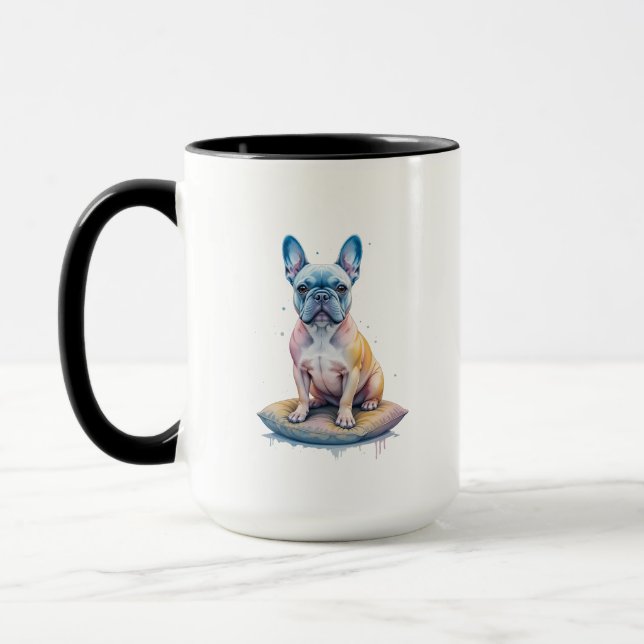 Taza Bulldog Francés Colorido y Artístico  (Izquierda)