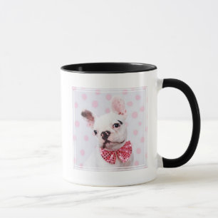 Taza Bulldog francés con Bow Tie